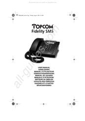 Topcom Fidelity SMS Manuel D'utilisateur