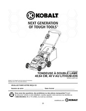 Kobalt KM-1640 Mode D'emploi