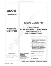 Sears CRAFTSMAN 919.727360 Manuel