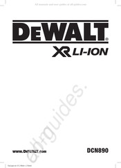 Dewalt XR LI-ION DCN890 Manuel