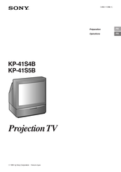 Sony KP-41S4B Mode D'emploi