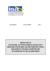 ISA DRTS3 PLUS Mode D'emploi