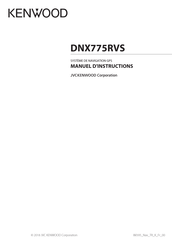 Kenwood DNX775RVS Manuel D'instructions