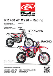 Beta Motorcycles RR 430 4T MY20 + Racing Mode D'emploi