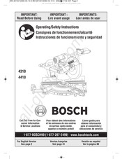 Bosch 4310 Consignes De Fonctionnement/Sécurité