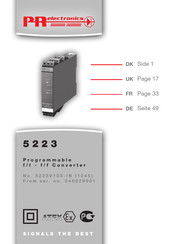 PR electronics 5223 Mode D'emploi