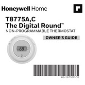 Honeywell Home Digital Round T8775A Manuel