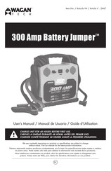 Wagan Tech 300 Amp Battery Jumper 2467 Guide D'utilisation