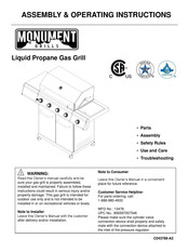 Monument Grills 13478 Instructions De Montage Et D'utilisation