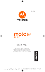 Motorola motoe5 PLAY Mode D'emploi