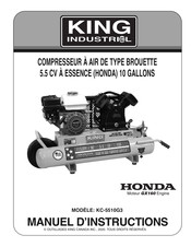 King Industrial KC-5510G3 Manuel D'instructions