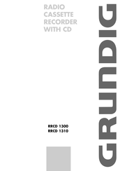 Grundig RRCD 1310 Mode D'emploi