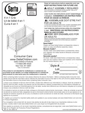 Delta Childrens Products Serta Cali 4-in-1 Crib Mode D'emploi