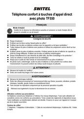 switel TF550 Mode D'emploi