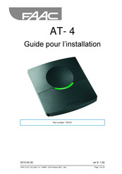 FAAC 103161 Guide Pour L'installation