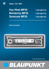 Blaupunkt Key West MP35 Notice D'emploi