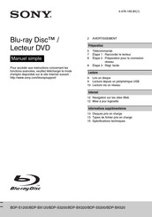 Sony Blu-ray Disc BDP-BX120 Manuel Simple