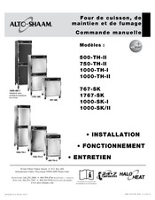 Alto-Shaam 750-TH-II Manuel D'installation, Fonctionnement, Entretien