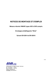 ALDAK VIMARC GXD Notice De Montage Et D'emploi