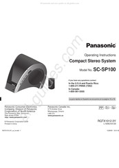 Panasonic SC-SP100 Mode D'emploi