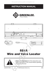 Textron GREENLEE 521A Manuel D'instructions