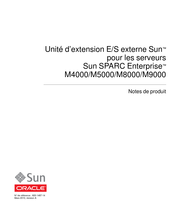 Sun Oracle FujitsuSPARC Enterprise M9000 Mode D'emploi