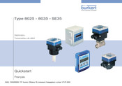 Burkert 8025 Mode D'emploi