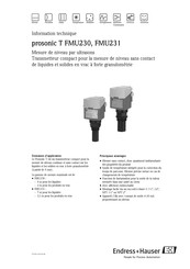 Endress+Hauser prosonic T FMU231 Information Technique