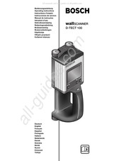 Bosch wallSCANNER D-TECT 100 Instructions D'emploi