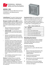 Federal Signal Vibratone 350 Instructions D'installation Et D'entretien