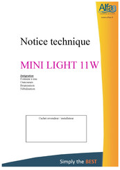 Alfaa MINI LIGHT 11W Notice Technique