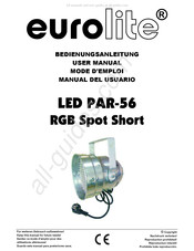 EuroLite LED PAR-56 RGB Spot Short Mode D'emploi