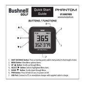 Bushnell GOLF Phantom Guide De Démarrage Rapide