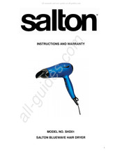 Salton SHD01 Manuel D'instructions