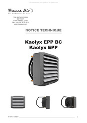 France Air Kaolyx EPP BC 100 Notice Technique