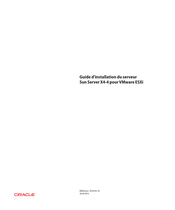 Oracle Sun Server X4-4 pour VMware ESXi Guide D'installation