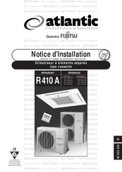 Atlantic Fujitsu AUY 25 FUA Notice D'installation