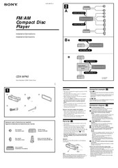 Sony CDX-MP40 Guide Rapide