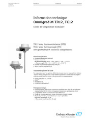 Endress+Hauser Omnigrad M TC12 Information Technique