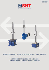 SNT VMH150 BS Notice D'installation, D'utilisation Et D'entretien