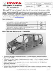 Honda Odyssey 2018 Instructions De Réparation