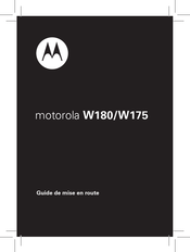 Motorola W175 Guide De Mise En Route