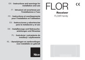 Nice FLOXR FLOR Instructions Et Avertissements Pour L'installation Et L'utilisation