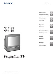 Sony KP-41S5 Mode D'emploi