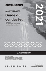 Sea-Doo GTX PRO 130 Serie Guide Du Conducteur