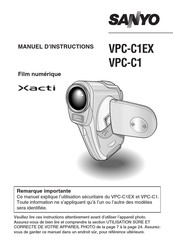 Sanyo Xacti VPC-C1EX Manuel D'instructions