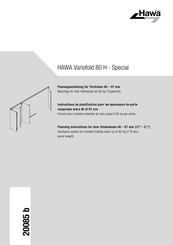 hawa Variofold 80 H-Special Mode D'emploi