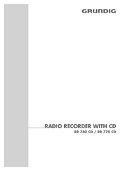 Grundig RR 740 CD Mode D'emploi