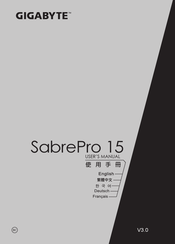 Gigabyte SabrePro 15 Mode D'emploi