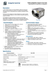 Neptronic CMU08 Instructions D'installation Et Spècifications